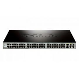 D-Link DES-1210-52 SMART switch L2 48x1GB 2x1GB 2xCOMBO Metal NO FAN Rack 19''
