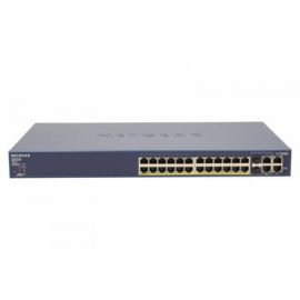 Netgear ProSafe SMART FS728TP switch L2 24x10/100 PoE 4x1GB 2xSFP Rack 19'' Metal w Zadowolenie.pl