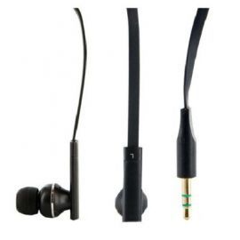 4world Słuchawki MP3 OneColor Flat | jack 3.5mm | 1.2m | czarne 08480