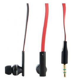 4world Słuchawki MP3 DuoColor Flat | jack 3.5mm | 1.2m | czerwono-czarne 08482 w Zadowolenie.pl