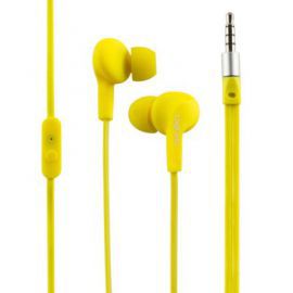LogiLink Słuchawki douszne z mikrofonem ochrona IPX6, żółte