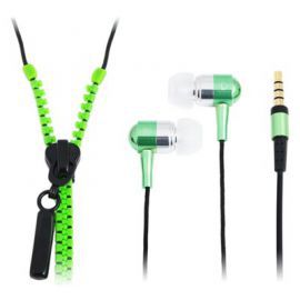 LogiLink Słuchawki z mikrofonem, stereo, 'Zipper' zielone