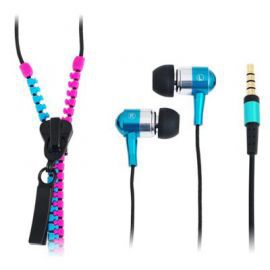 LogiLink Słuchawki z mikrofonem, stereo, 'Zipper' niebieskie