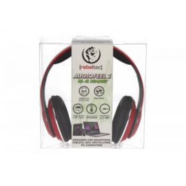 Rebeltec Stereo słuchawki z mikrofonem 4pin mini jack AUDIOFEEL2 RED