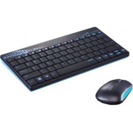 Zestaw RAPOO Wireless Mouse & Keyboard Combo 8000 Czarno-niebieski