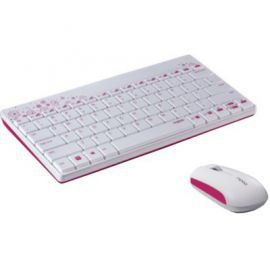 Zestaw RAPOO Wireless Mouse & Keyboard Combo 8000 Biało-różowy