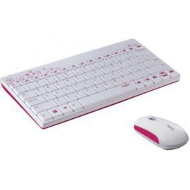 Zestaw RAPOO Wireless Mouse & Keyboard Combo 8000 Biało-różowy