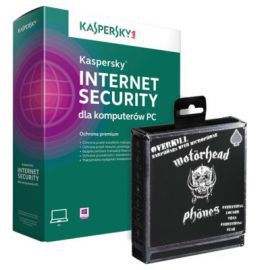 Program Kaspersky Internet Security 2 Stanowiska 1 Rok + Słuchawki Motorhead Overkill