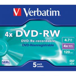 Płyta VERBATIM DVD-RW 4x 43285 5pack w Media Markt