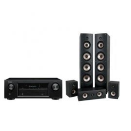 Kino domowe DENON AVR-X520BT + Eltax Monaco Czarny