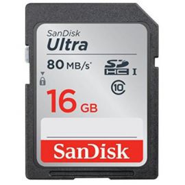 Karta pamięci SANDISK SDHC Ultra 16GB 80MB/s Class 10 UHS-I w Media Markt
