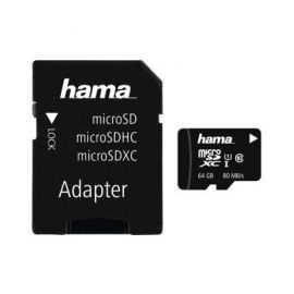 Karta pamięci HAMA microSDXC 64GB Class 10 UHS-I 80MB/s + adapter