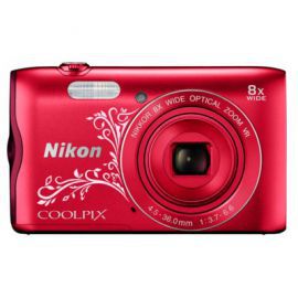 Aparat NIKON COOLPIX A300 Czerwony z ornamentem