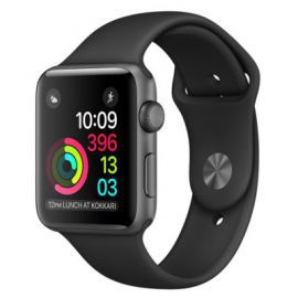 Smartwatch APPLE Watch Series 2 Koperta 38 mm z aluminium w kolorze gwiezdnej szarości z paskiem sportowym w kolorze czarnym MP0D2MP/A w Media Markt