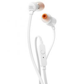 Przewodowe słuchawki dokanałowe JBL T110 Biały w Media Markt