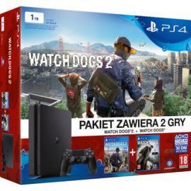 Konsola SONY PlayStation 4 1TB D Chassis + Watch Dogs + Watch Dogs 2 w Media Markt