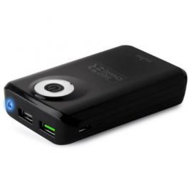 Powerbank z latarką PURO Fast Charger 6000 mAh, 2 x USB, 2.4A (FCBB60C1BLK) Czarny