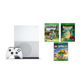 Konsola MICROSOFT Xbox One S 500 GB + Rayman Legends + LEGO Worlds + Minecraft + 2 x Live Gold 3 m-ce w Media Markt