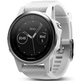 Zegarek sportowy z GPS GARMIN Fenix 5S Srebrny z białym paskiem 010-01685-00