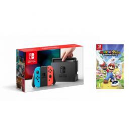 Konsola NINTENDO Switch + Joy-Con Niebiesko-czerwony + Mario & Rabbits: Kingdom Battle w Media Markt