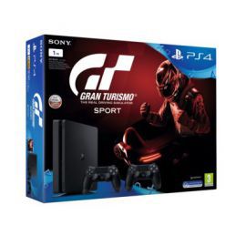 Konsola SONY PlayStation 4 Slim 1TB E Chassis Czarna + Kontroler DualShock 4 + Gran Turismo Sport + To jesteś Ty Voucher + Playstation Plus 14 dni