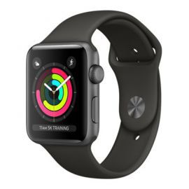 SmartWatch APPLE Watch Series 3 Koperta 38 mm z aluminium w kolorze gwiezdnej szarości z paskiem sportowym w kolorze szarym MR352MP/A