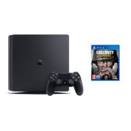 Konsola SONY PlayStation 4 Slim 1TB E Chassis Czarna + Call of Duty: WWII + To jesteś Ty Voucher + Playstation Plus 14 dni