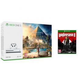 Konsola MICROSOFT Xbox One S 500 GB + Assassin's Creed Origins + Wolfenstein II The New Colossus + Xbox Live Gold 6 miesięcy