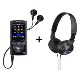 Produkt z outletu: Odtwarzacz SONY NWZ-E384B + słuchawki MDR-ZX310B w Media Markt