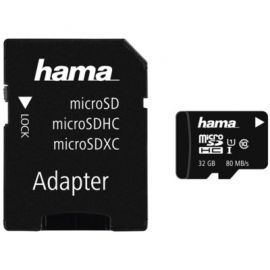 Produkt z outletu: Karta pamięci HAMA microSDHC 32GB Class 10 UHS-I 80MB/s + adapter