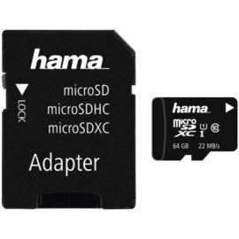 Produkt z outletu: Karta pamięci HAMA microSDXC 64GB 22MB/s Class 10 UHS-I + adapter