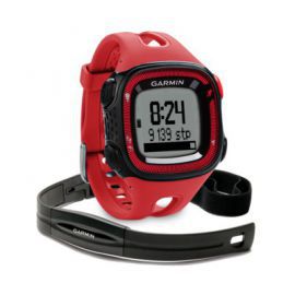 Produkt z outletu: Zegarek sportowy GPS GARMIN Forerunner FR 15 Duży z czujnikiem tętna Czerwono-czarny