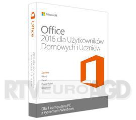 Microsoft Office 2016 dla Użytkowników Domowych i Uczniów, 1stan w RTV EURO AGD