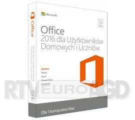 Microsoft Office 2016 dla Użytkowników Domowych i Uczniów Mac