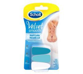 Scholl Nasadki do pielęgnacji paznokci Velvet Smooth - 3szt.