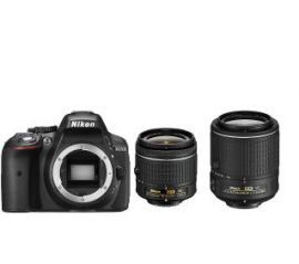 Nikon D5300 + AF-P 18-55 VR + 55-200 mm VR II (czarny)