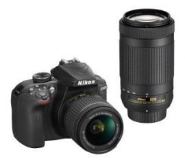 Nikon D3400 + AF-P 18-55 + AF-P 70-300 (czarny)