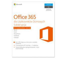 Microsoft Office 365 dla Użytkowników Domowych PL 5stan/1rok w RTV EURO AGD