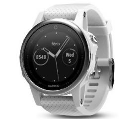 Garmin Fenix 5S (srebrny z białym paskiem)