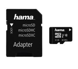 Hama microSDHC Class 10 UHS-I 32GB + Adapter