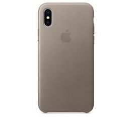Apple Leather Case iPhone X MQT92ZM/A (jasnobeżowy)