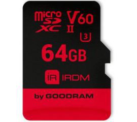GoodRam IRDM microSDXC Class 10 UHS-II U3 64GB + adapter w RTV EURO AGD