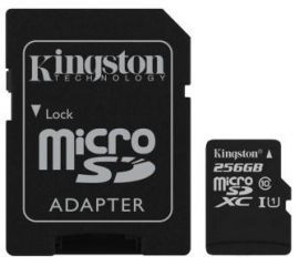 Kingston microSDXC 256GB Class 10 UHS-I + adapter