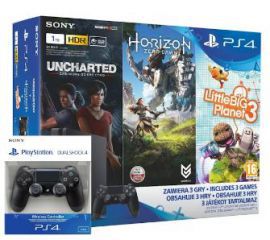 Sony PlayStation 4 Slim 1TB + 3 gry + 2 pady