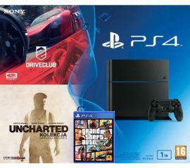 Sony PlayStation 4 1TB + Uncharted: Kolekcja + DriveClub + GTA V - Raty 10 x 198,80 zł w OleOle!