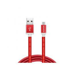 Adata Kabel USB-microUSB 1m Red alu-knit w Alsen