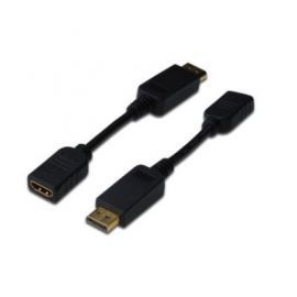 ASSMANN Kabel adapter Displayport 1.1a z zatrzaskiem Typ DP/HDMI A  M/Ż czarny 0,15m w Alsen