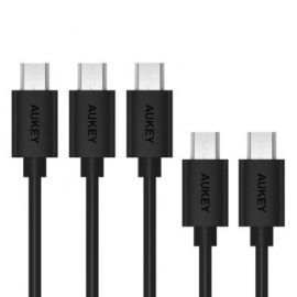 AUKEY CB-D5 zestaw 5 szt. szybkich kabli Quick Charge micro USB-USB | 2x0.3m i 3x1m w Alsen