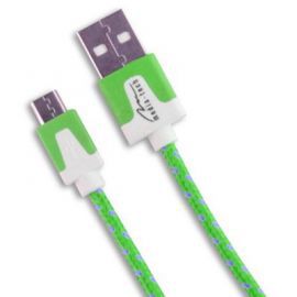 Media-Tech Kabel zasilający USB w oplocie z podwyższoną ochoną uszkodzenia USB A > microUSB MT5102 Zielony w Alsen