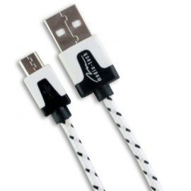 Media-Tech Kabel zasilający USB w oplocie z podwyższoną ochoną uszkodzenia USB A > microUSB MT5102 Biały w Alsen